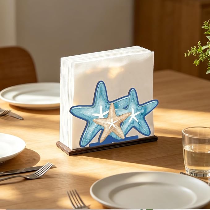 Summer Starfish Design Napkin Holder - Image 2