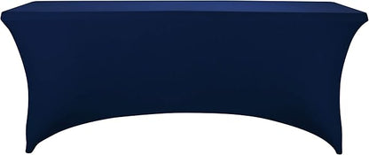 LZY Spandex Fitted Stretch Table Cover for 6 ft or 4ft or 8ft Folding Table, Rectangular Cocktail Tablecloth, Perfect for Party or Banquet