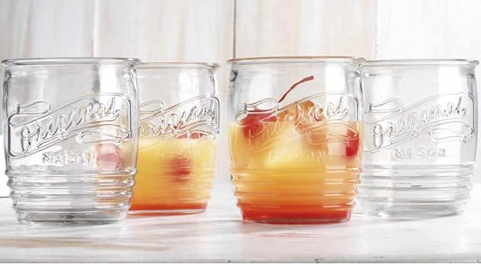 Glaver's Original Mason Set of 8 Drinking Glasses 4-20 Oz Highball Glasses - Image 6