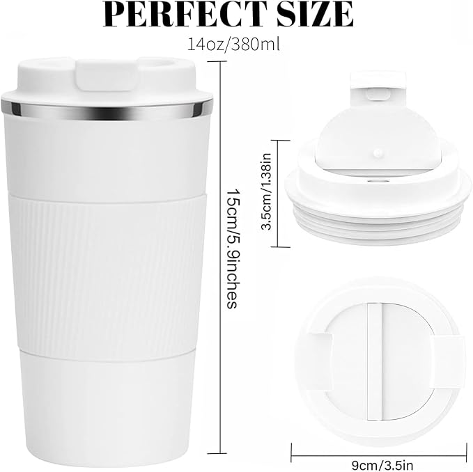 Insulated Travel Coffee Mug, Stainless Steel Coffee Cup - Image 3
