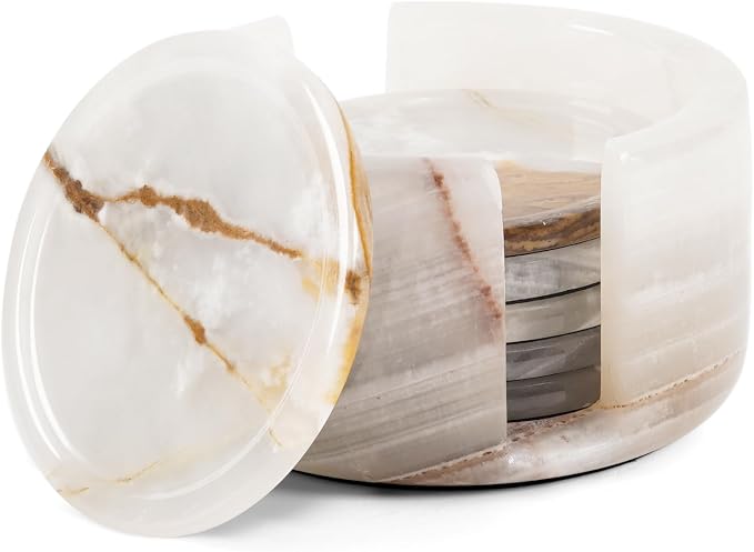 Radicaln Round Marble Coasters Set of 6 by RADICALn