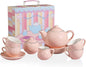 Sweejar Porcelain Tea Set for Little Girls, Kitchen Toys Tea Party Set for Kids by Sweejarco1949