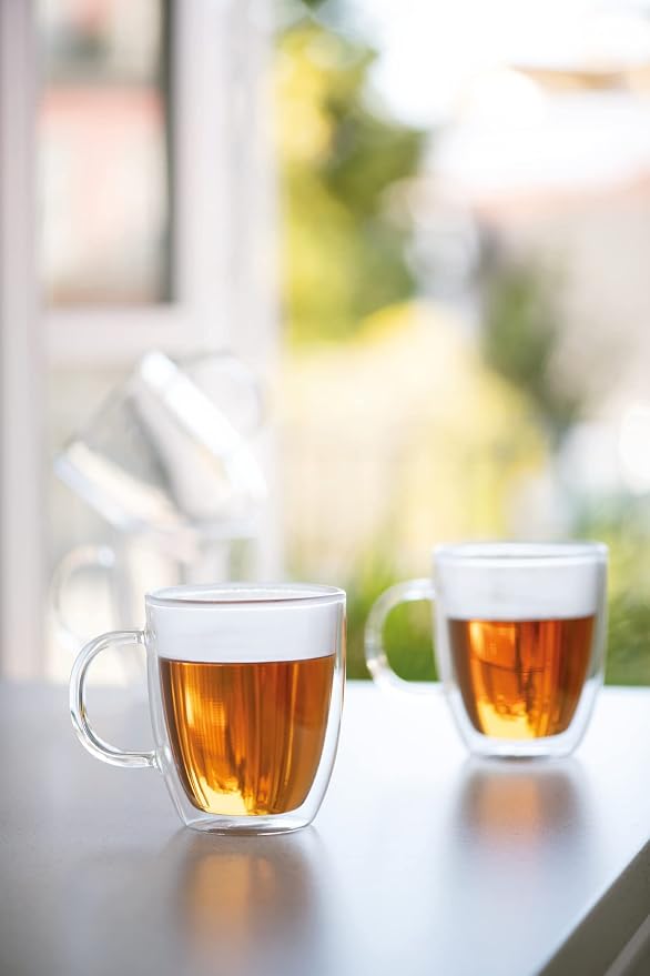 Bodum 15oz Bistro Double Wall Insulated Mug, High-Heat Borosilicate Glass - Image 3