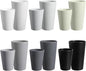 HEYCOME Set of 12 Wheat Straw Cups, Reusable Plastic Cups Sets, Water Glasses by StayHealthyStayHappy