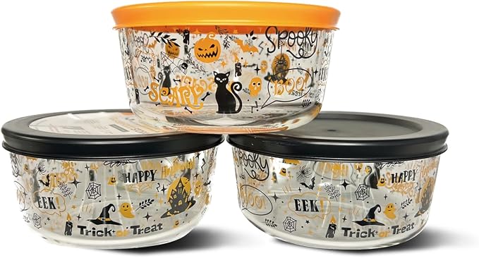 Halloween Glass Food Storage Containers by DuraLiving