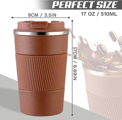 Vacuum Insulated Stainless Steel Travel Coffee Mug, Leak Proof Cup - Image 4