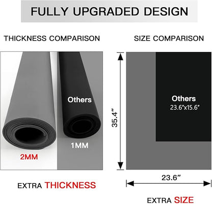 Silicone Mats for Kitchen Counter, 47.3"x23.6"x0.08" Largest Heat Resistant Mat Kitchen Island 2MM Thick Waterproof Countertop Protector Mat Nons-slip Extra Large Counter Mat (Dark Green)
