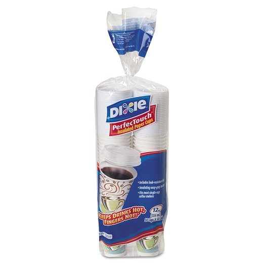 Dixie 5342COMBO600 Paper Hot Cups & Lids Combo Bag - Image 2