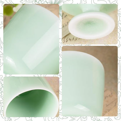 KAMMAK Ceramic Tea Cups Set of 2, 2.2 oz, Vintage Small Teacups, 721N | Hand - Image 6