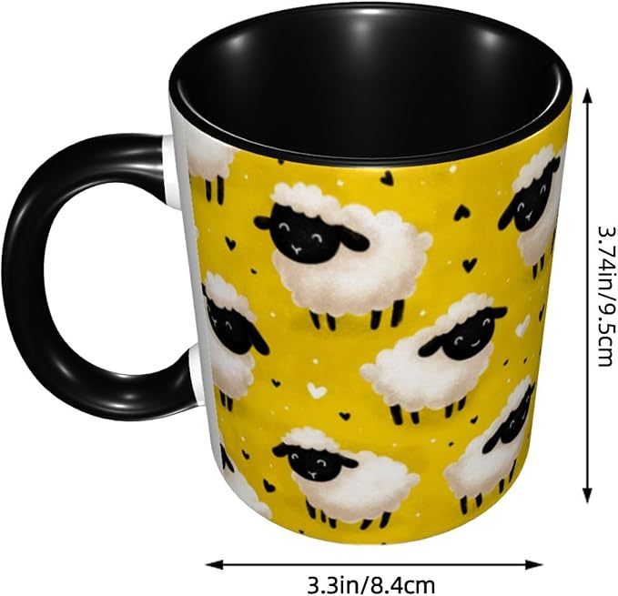 Yrebyou Sheep Coffee Mug 11oz Ceramic Cup - Image 2
