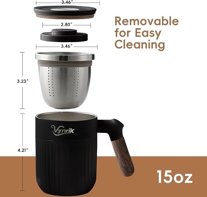 Tea Infuser Cup Doubles As Insulated Coffee Mug, Tea Cup - Image 5
