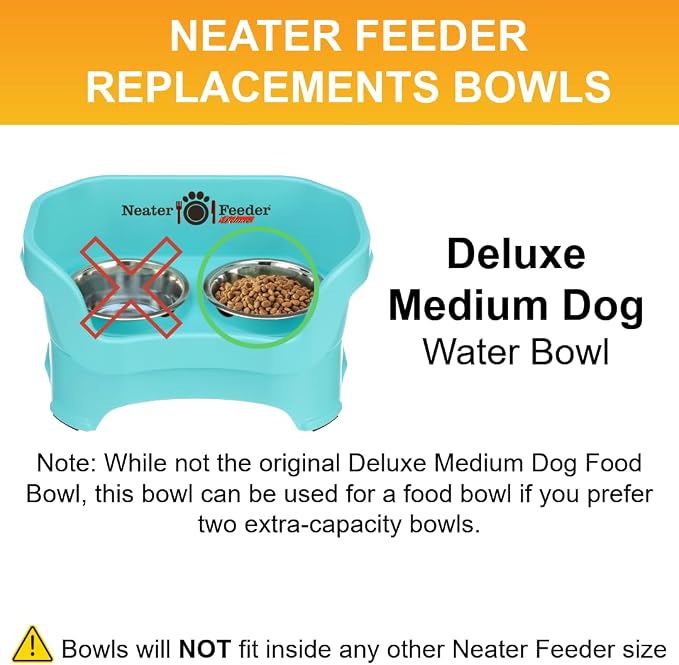 Neater Pet Brands 5 Cup Stainless Steel Dog Bowls, 1 Single Neater Feeder - Image 4