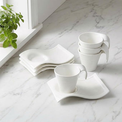 Porcelain Coffee cup and saucer Mugs, 5.17 Ounce, Savor Espresso Mugs Cups - Image 4