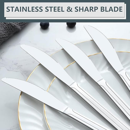 BEWOS 24-Piece 9-Inch Dinner Knives - Image 5