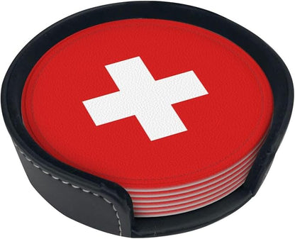 Swiss Flag Coasters for Drinks by Unknown