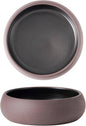 Uaral Ceramic Salad Bowls Set, 18 Ounce Black Shallow Bowl Set by Uaral