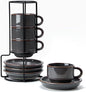 JIEMEI HOME Porcelain Stackable Cappuccino Cups by JHJIEMEIHOME