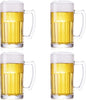 4 Pack Heavy Beer Mugs, Large Beer Glasses by TUSAPAM