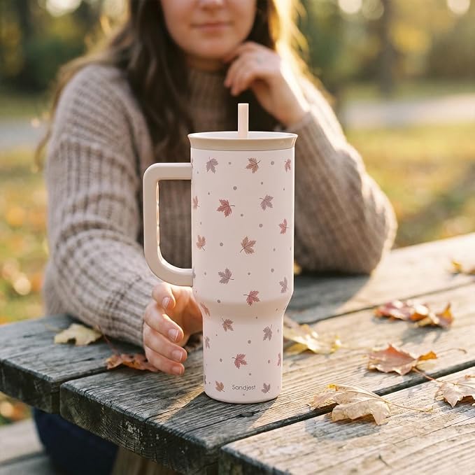Fall Maple Leaf Stainless Steel Tumbler - Image 7