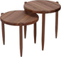 Leick Home Redonda Bay Side Tables 2 Pack, Natural Jequitiba, Small Table 21.6 in H x 19.7 in W, Large Table 23.6 in H x 21.6 in W, 228361-NAT