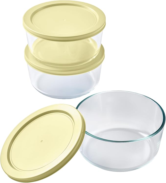 6-Piece Glass Food Storage Containers Set | 4-Cup, Leakproof | Microwave - Image 3