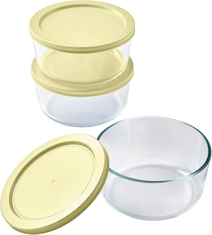 6-Piece Glass Food Storage Containers Set | 4-Cup, Leakproof | Microwave - Image 3