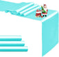 4-Pack Turquoise Satin Table Runner 12 x 108 Inch Long Bright and Smooth Silk by Pufogu