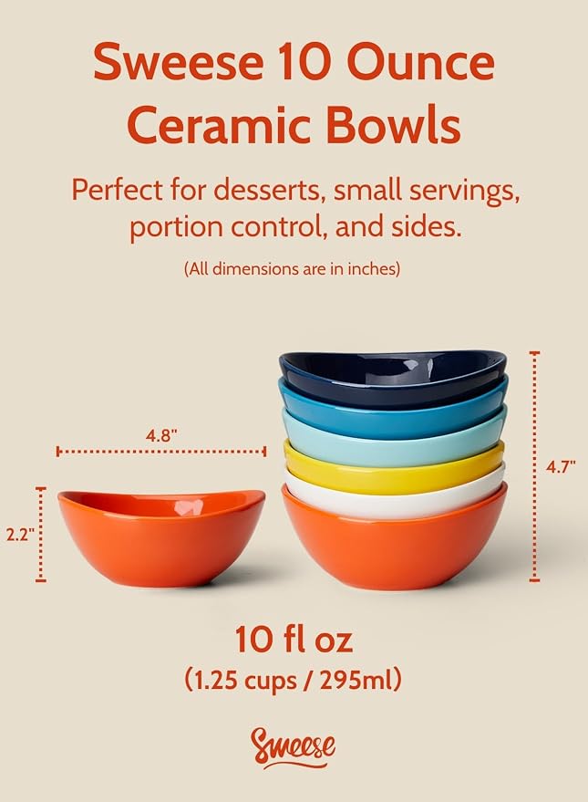 Sweese 10 oz Small Porcelain Bowls - Image 2