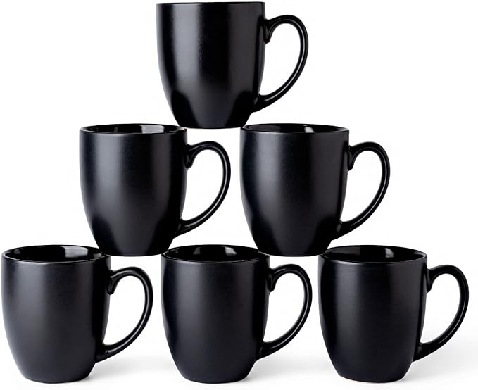 AmorArc 12oz Coffee Mugs Set of 6, Large Coffee Mugs by AmorArc