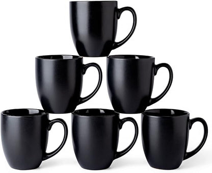 AmorArc 12oz Coffee Mugs Set of 6, Large Coffee Mugs by AmorArc