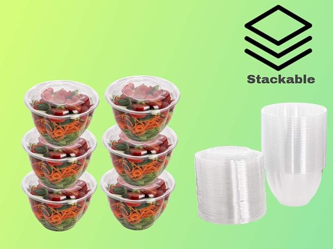 Disposable Plastic Salad Bowls - Image 5