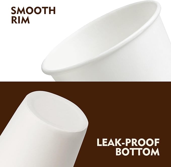 YEEHAW 3 oz 300 Pack Small White Disposable Paper Cups | - Image 3