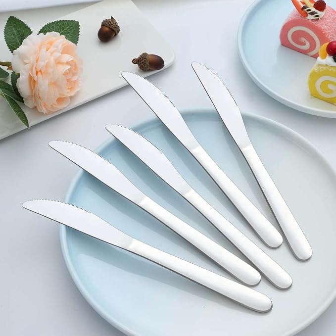 36-Piece Butter Knives, Dinner Knife Set, Food Grade Stainless Steel Table Knife - Image 5