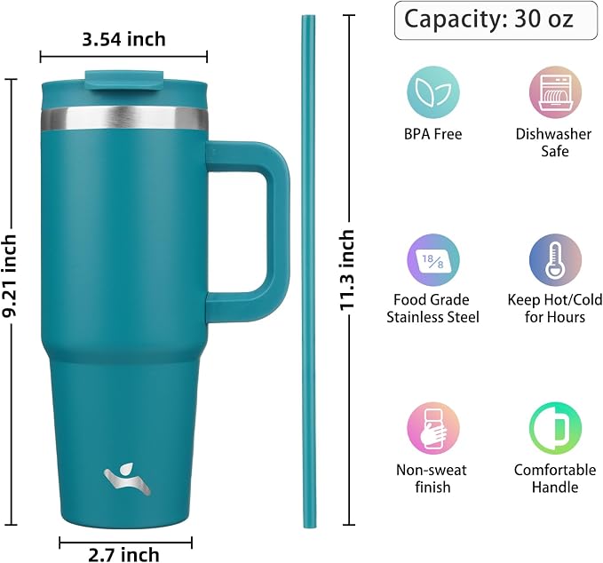 Konokyo 30 oz Insulated Tumbler Water Bottle - Image 4