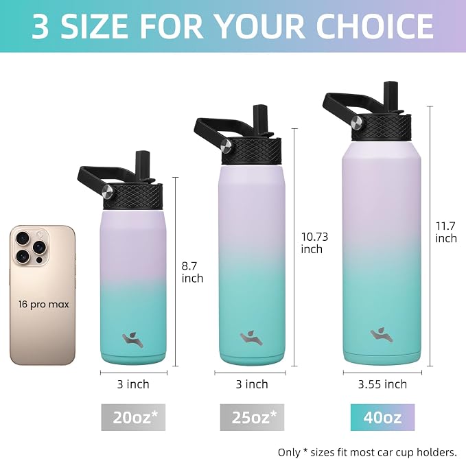 Konokyo 40 oz Insulated Stainless Steel Water Bottle - Image 5