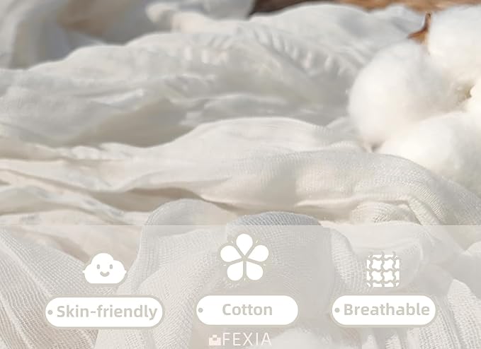 6Pcs White Cheesecloth Table Runner Wedding Bridal Boho Decorations | 35x120 - Image 4