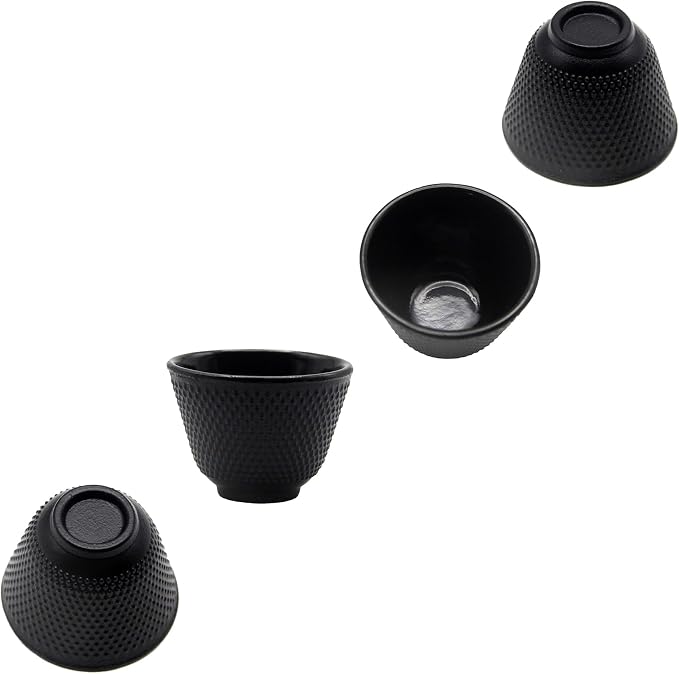 Japanese Cast Iron Tea Cups, Small and Heavy Teacups - Image 9