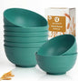60oz Large Cereal Bowls Sets of 8, Unbreakable & Stackable Wheat Straw Bowls by BUSOKIP