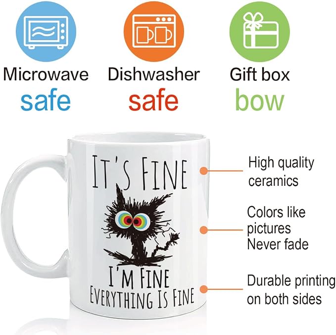 FALJIOK Funny Cat Coffee Mug Gifts - Image 4