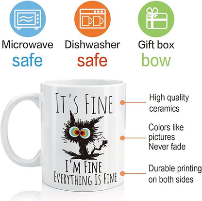 FALJIOK Funny Cat Coffee Mug Gifts - Image 4