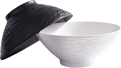 Ceramic Ramen Bowl Set of 2, 8-Inch Large Soup Bowls, Textured Glazed Porcelain by Swlthwen