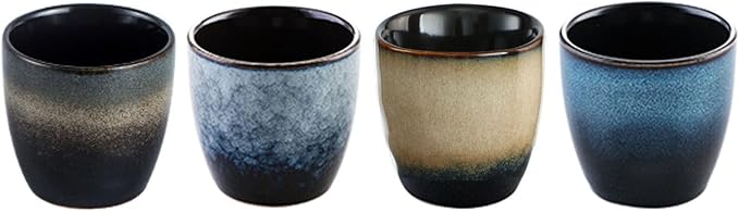 Ceramic Tea Cup, Kung Fu Tea set, Coffee Cup, Yerba Mate Set 4-piece companion by ceramicteacup
