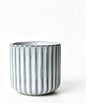 Japanese Ceramic Mug, Vintage Tea Cup 6oz Striped Cup No Handle Drinking Cup by Unknown