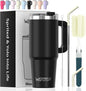 20 oz Tumbler with Handle, Tumbler with Lid and Straw, Double Wall Insulated by Watersy