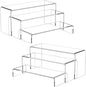 Ouskr 6 Pcs Acrylic Risers for Display, 8.8 In Large Acrylic Display Riser, Clear Display Stands for Shelf Dessert Cupcake Candy Food Tabletop Collectibles Product Bar Action Figure Jewelry Showcase