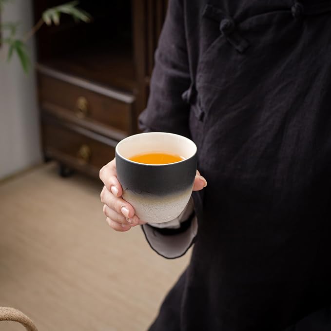 TEANAGOO Ceramic Japanese Tea Cups Set of 4pcs, 5.4oz/160ml Elegant Ceramic - Image 4
