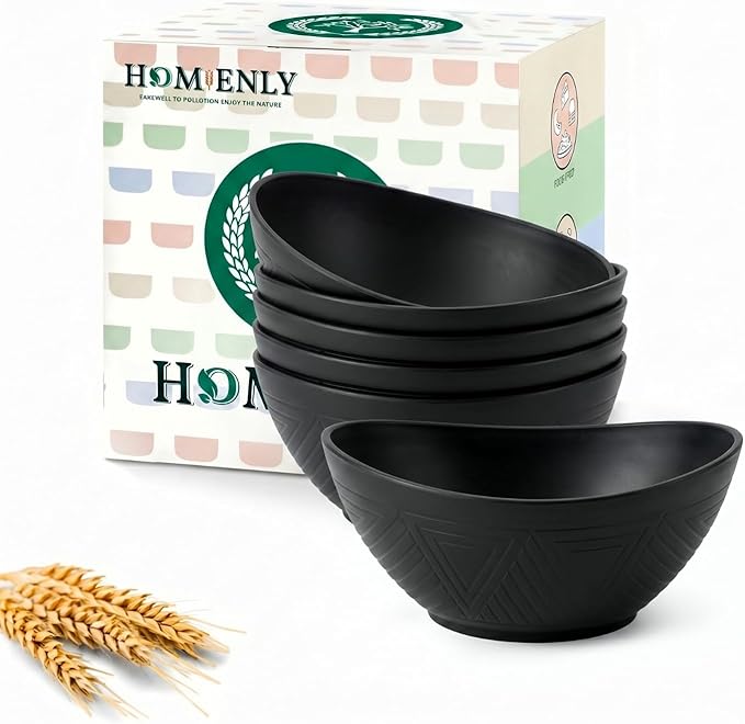 Wheat Straw Bowls 10 OZ Small Bowls Unbreakable Small Serving Bowls by HOMIENLY