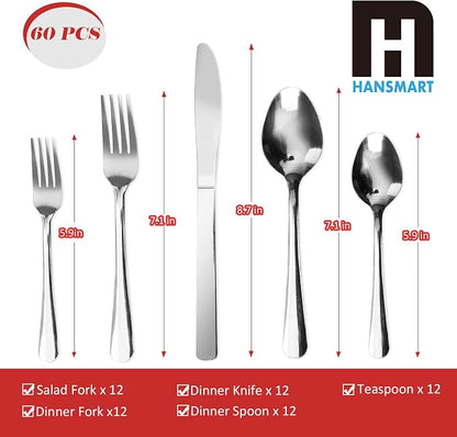 60 PCS Windsor Silverware Set - Image 2