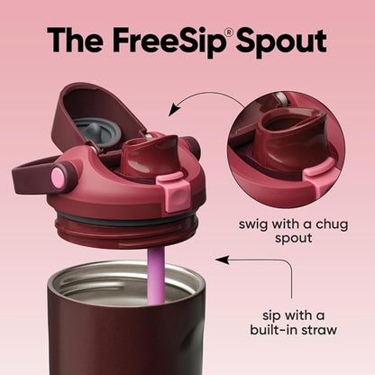 Owala FreeSip Sway Stainless Steel Water Bottle 30 oz Black Cherry - Image 2