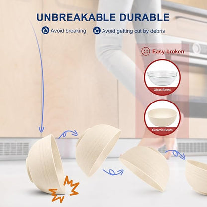 HOTEC Unbreakable Wheat Straw Cereal Bowls - Image 4